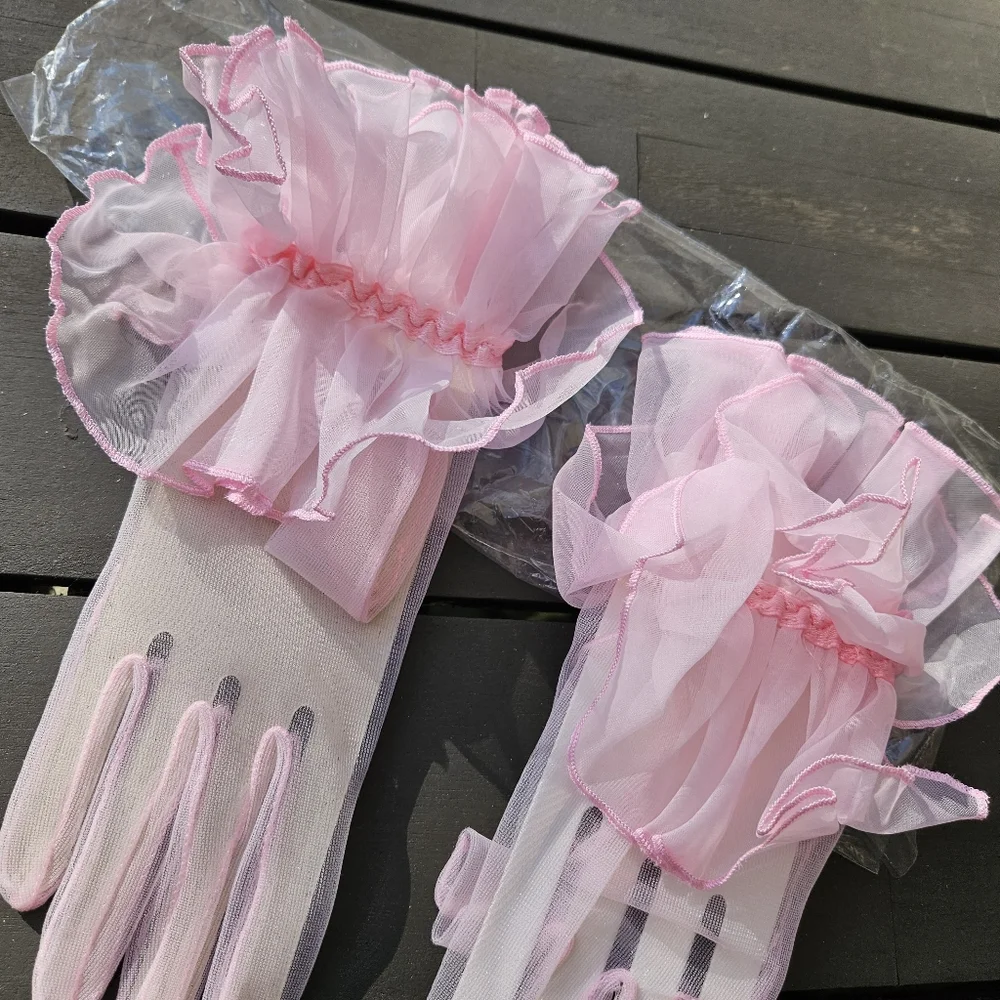 Vintage 60s Gloves Pink Old HOLLYWOOD Gloves Chic Mod Gift Bnip